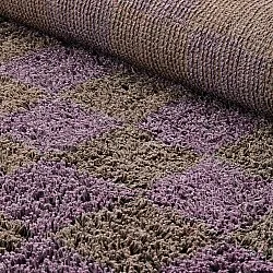 Tapetes felpudos - Elsey Natural Cotton Shaggy (rjava/vijolična)