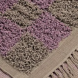 Tapetes felpudos - Elsey Natural Cotton Shaggy (rjava/vijolična)