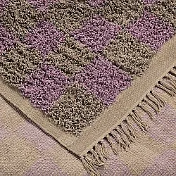 Tapetes felpudos - Elsey Natural Cotton Shaggy (rjava/vijolična)