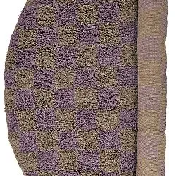 Tapete redondo - Elsey Natural Cotton Shaggy (rjava/vijolična)