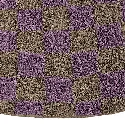 Tapete redondo - Elsey Natural Cotton Shaggy (rjava/vijolična)