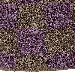 Tapete redondo - Elsey Natural Cotton Shaggy (rjava/vijolična)
