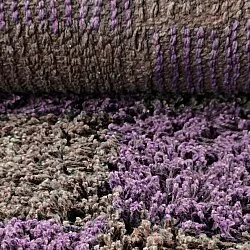 Tapete redondo - Elsey Natural Cotton Shaggy (rjava/vijolična)