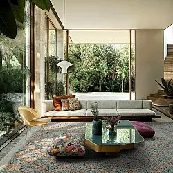 Tapetes felpudos - Elsey Natural Cotton Shaggy (siva/roza)