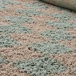 Tapetes felpudos - Elsey Natural Cotton Shaggy (siva/roza)