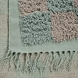 Tapetes felpudos - Elsey Natural Cotton Shaggy (siva/roza)