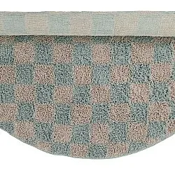 Tapete redondo - Elsey Natural Cotton Shaggy (siva/roza)