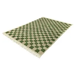 Tapetes felpudos - Elsey Natural Cotton Shaggy (zelena/bež)