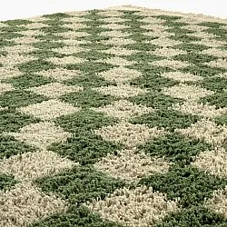 Tapetes felpudos - Elsey Natural Cotton Shaggy (zelena/bež)