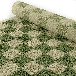 Tapetes felpudos - Elsey Natural Cotton Shaggy (zelena/bež)