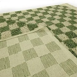 Tapetes felpudos - Elsey Natural Cotton Shaggy (zelena/bež)