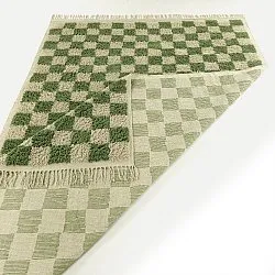 Tapetes felpudos - Elsey Natural Cotton Shaggy (zelena/bež)