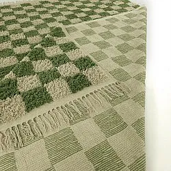 Tapetes felpudos - Elsey Natural Cotton Shaggy (zelena/bež)