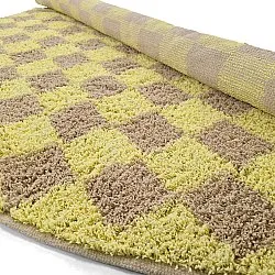 Tapete redondo - Elsey Natural Cotton Shaggy (rumeno/bege)