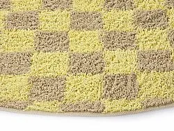 Tapete redondo - Elsey Natural Cotton Shaggy (rumeno/bege)