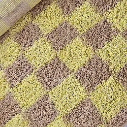 Tapete redondo - Elsey Natural Cotton Shaggy (rumeno/bege)