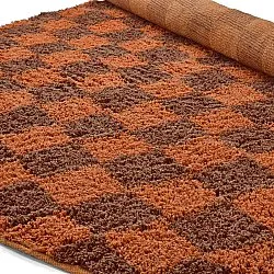 Tapete redondo - Elsey Natural Cotton Shaggy (oranžna/rdeča)