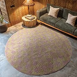 Tapete redondo - Elsey Natural Cotton Shaggy (roza/oranžna)