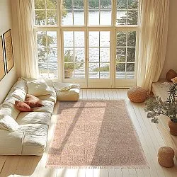 Tapetes felpudos - Elsey Natural Cotton Shaggy (roza/oranžna)