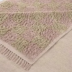 Tapetes felpudos - Elsey Natural Cotton Shaggy (roza/oranžna)