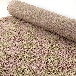 Tapetes felpudos - Elsey Natural Cotton Shaggy (roza/oranžna)