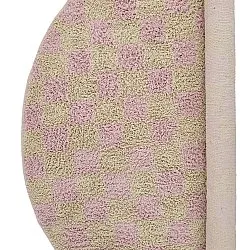 Tapete redondo - Elsey Natural Cotton Shaggy (roza/oranžna)