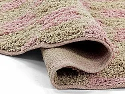 Tapete redondo - Elsey Natural Cotton Shaggy (roza/oranžna)