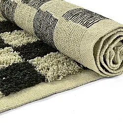 Tapetes felpudos - Elsey Natural Cotton Shaggy (črna/bež)