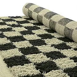 Tapetes felpudos - Elsey Natural Cotton Shaggy (črna/bež)