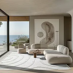 Tapetes felpudos - Emilia Natural Cotton Shaggy (offwhite)