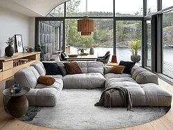 Tapete redondo - Esperia (cinza)