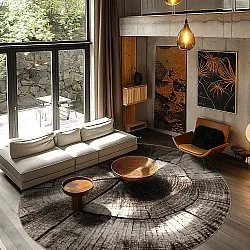 Tapete redondo - Event (cinza)