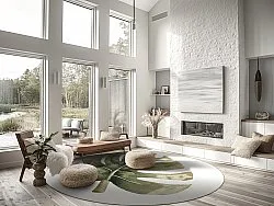 Tapete redondo - Falling Leaves (verde)