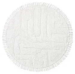Tapete redondo - Fallon Natural Cotton Shaggy (offwhite)