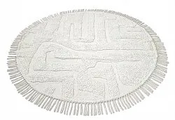 Tapete redondo - Fallon Natural Cotton Shaggy (offwhite)