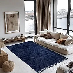 Tapetes felpudos - Farley Natural Cotton Shaggy (modra)