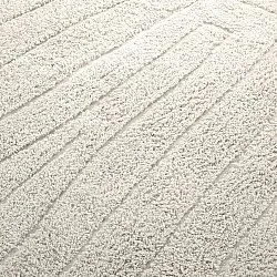 Tapete redondo - Farley Natural Cotton Shaggy (umazano bela)