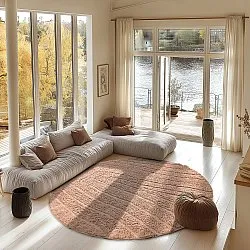 Tapete redondo - Farley Natural Cotton Shaggy (roza)