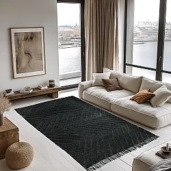 Tapetes felpudos - Farley Natural Cotton Shaggy (črna)