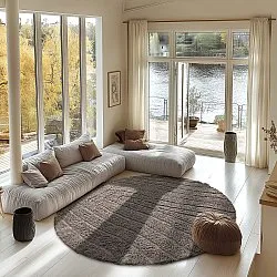 Tapete redondo - Farley Natural Cotton Shaggy (taupe)