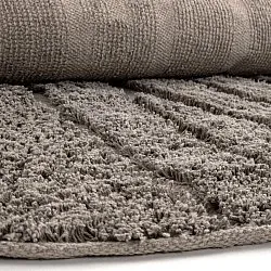 Tapete redondo - Farley Natural Cotton Shaggy (taupe)