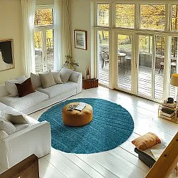 Tapete redondo - Farley Natural Cotton Shaggy (turkizna)