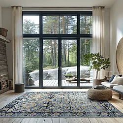 Tapete Wilton - Fernana (azul/multicolorido)