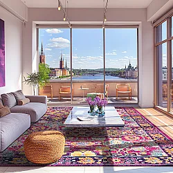 Tapete Wilton - Fernana (rosa/multicolorido)