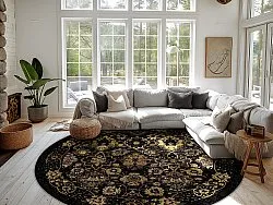 Tapete redondo - Fernana (preto/dourado)