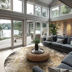 Tapete redondo - Florent (marrom)