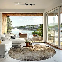 Tapete redondo - Florent (marrom)