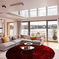 Tapete redondo - Frome (vermelho)