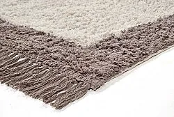 Tapetes felpudos - Galliano Natural Cotton Shaggy (offwhite/marrom)