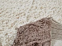 Tapete redondo - Galliano Natural Cotton Shaggy (offwhite/marrom)